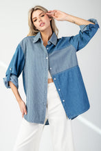 Load image into Gallery viewer, Washed Pinstriped Shirt