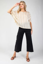 Load image into Gallery viewer, Striped Short Sleeve Blouse
