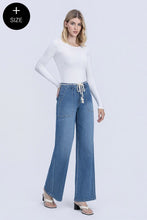 Load image into Gallery viewer, Drawcord Stripe Wide Jeans
