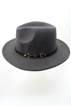 Load image into Gallery viewer, Buckle Trim Fedora Hat
