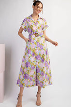 Load image into Gallery viewer, Print Belted Midi Dress
