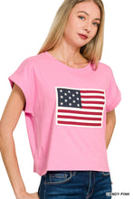 Load image into Gallery viewer, American Flag Patch Tee
