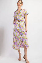Load image into Gallery viewer, Print Belted Midi Dress
