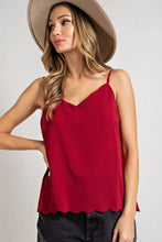 Load image into Gallery viewer, V-Neck Scallop Cami
