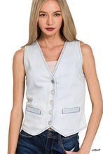 Load image into Gallery viewer, V-Neck Denim Vest
