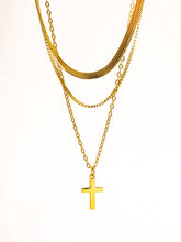 Load image into Gallery viewer, Layered Cross Necklace
