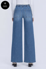 Load image into Gallery viewer, Drawcord Stripe Wide Jeans
