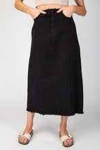 Load image into Gallery viewer, Frayed Midi Skirt
