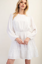 Load image into Gallery viewer, Lace Tiered Mini Dress White
