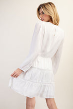 Load image into Gallery viewer, Lace Tiered Mini Dress White
