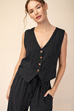 Load image into Gallery viewer, Pinstriped Button Vest
