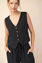 Load image into Gallery viewer, Pinstriped Button Vest
