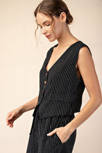 Load image into Gallery viewer, Pinstriped Button Vest
