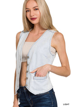 Load image into Gallery viewer, V-Neck Denim Vest
