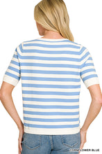Load image into Gallery viewer, Split Neck Stripe Sweater
