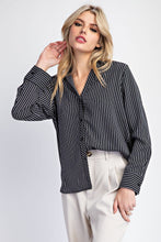 Load image into Gallery viewer, Striped LS Blouse

