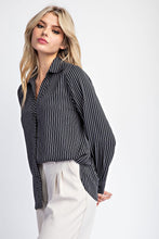 Load image into Gallery viewer, Striped LS Blouse
