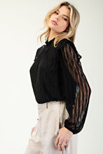 Load image into Gallery viewer, Sheer LS Mock Neck Top
