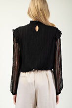 Load image into Gallery viewer, Sheer LS Mock Neck Top
