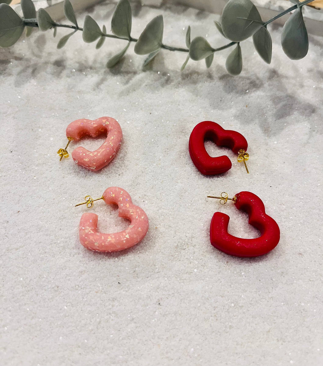 Bubble Heart Earrings