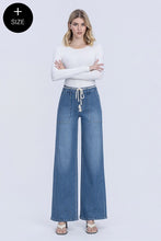 Load image into Gallery viewer, Drawcord Stripe Wide Jeans
