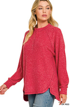 Load image into Gallery viewer, Brushed Melange Henley
