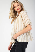Load image into Gallery viewer, Striped Short Sleeve Blouse

