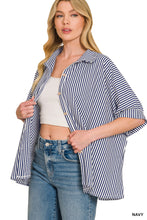 Load image into Gallery viewer, Striped Woven Boxy Top
