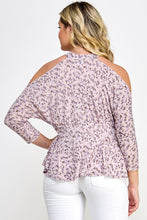 Load image into Gallery viewer, Floral Cold Shoulder Top
