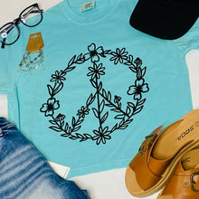 Load image into Gallery viewer, Floral Peace Sign Tee
