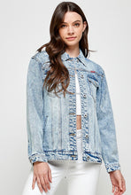 Load image into Gallery viewer, Oversized Distressed Washed Jacket
