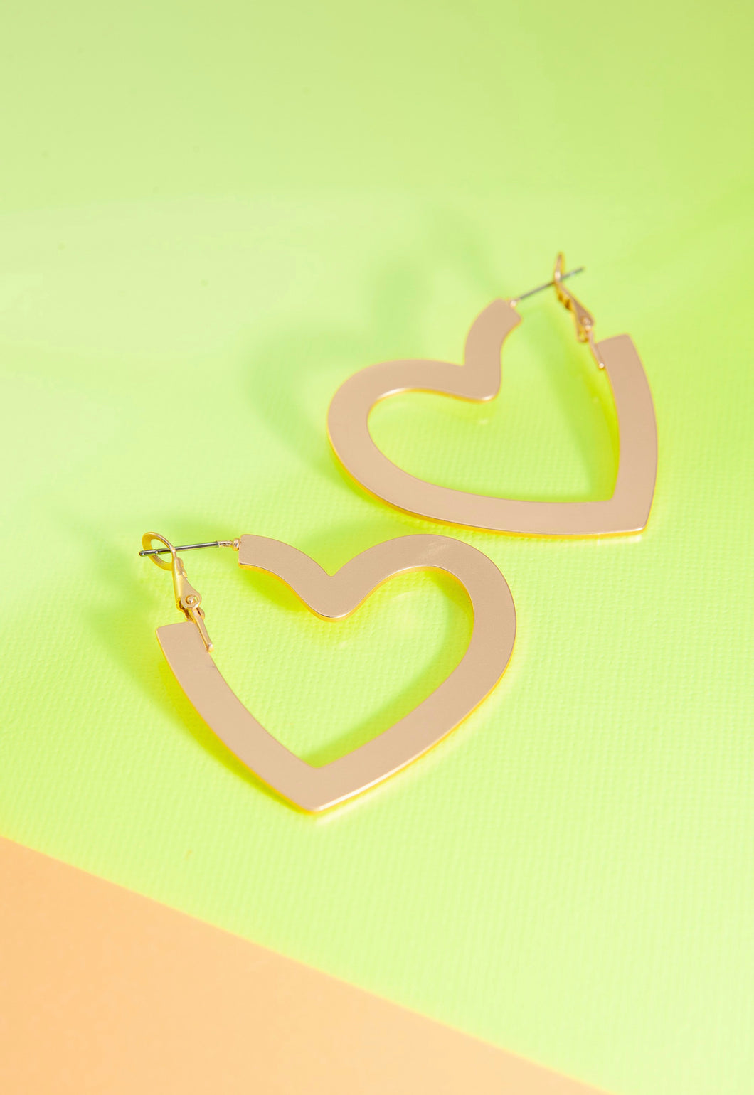 Matte Heart Hoop Earrings