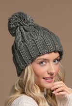 Load image into Gallery viewer, Knitted Beanie with PomPom
