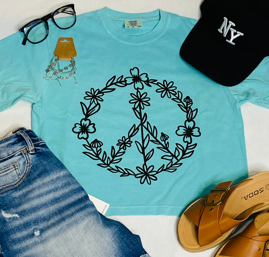 Floral Peace Sign Tee