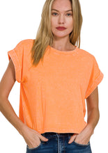 Load image into Gallery viewer, Washed Cuffed Sleeve Tee
