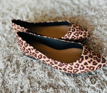 Load image into Gallery viewer, Cheetah Pointy Toe Flats
