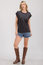 Load image into Gallery viewer, Sunburst Rhinestone Top
