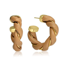 Load image into Gallery viewer, Leather Twist Earrings
