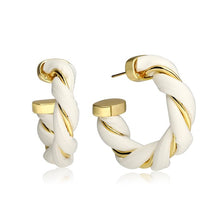 Load image into Gallery viewer, Leather Twist Earrings
