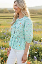 Load image into Gallery viewer, Floral Peplum Blouse
