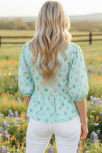 Load image into Gallery viewer, Floral Peplum Blouse
