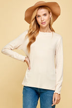 Load image into Gallery viewer, Ribbed Ruffle Neck Top
