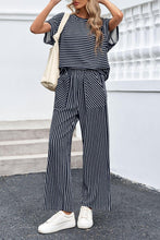 Load image into Gallery viewer, Stripe Tee &amp; Pant Set
