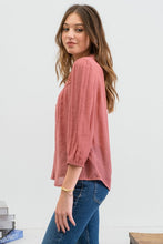 Load image into Gallery viewer, Split Ruffle Neck Top
