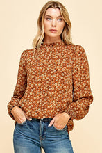 Load image into Gallery viewer, Floral Ruffle Smocked Top
