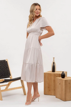 Load image into Gallery viewer, Split Neck Tiered Midi Dress
