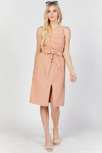 Load image into Gallery viewer, Button Paper Bag Dress
