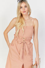 Load image into Gallery viewer, Button Paper Bag Dress
