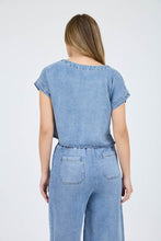 Load image into Gallery viewer, Chambray Crop Top
