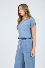 Load image into Gallery viewer, Chambray Crop Top
